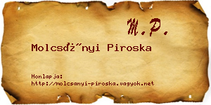 Molcsányi Piroska névjegykártya