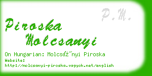 piroska molcsanyi business card